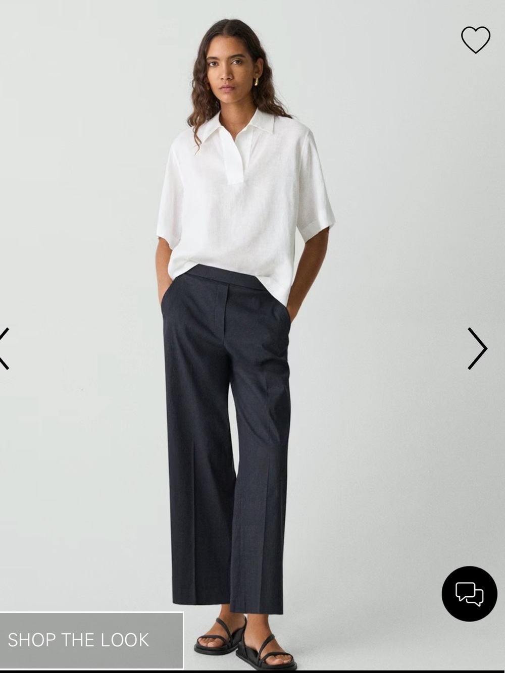 Theory NWT 0 Relaxed Pull-On Pant in Good Linen Navy Cropped New